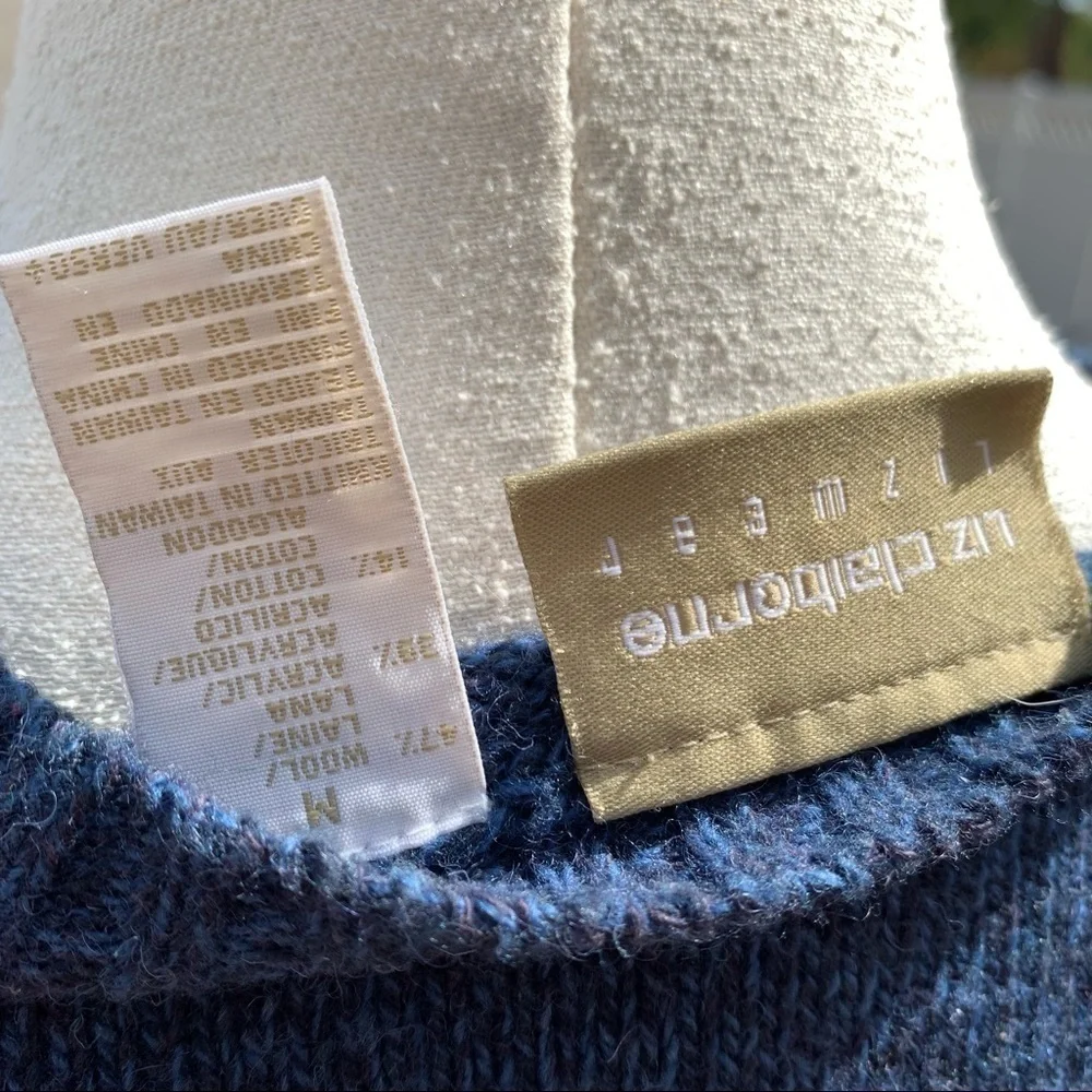 Liz Claiborne wool blend argyle v-neck sweater - Picture 7 of 12